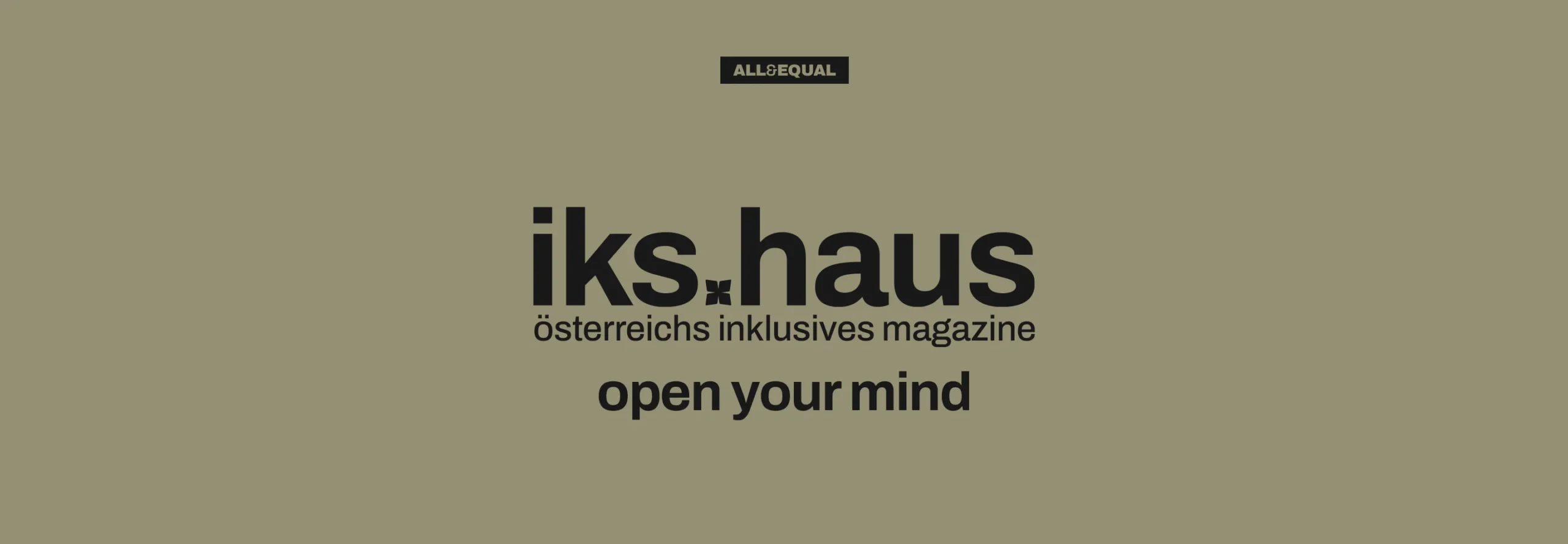 iks.haus Logo mit den Schriftzügen Österreichs inklusives Magazin und open your mind