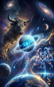 Uranus Uebergang von Stier zu Zwillinge am 25. April 2026, astrologische Visualisierung fuer iks.haus