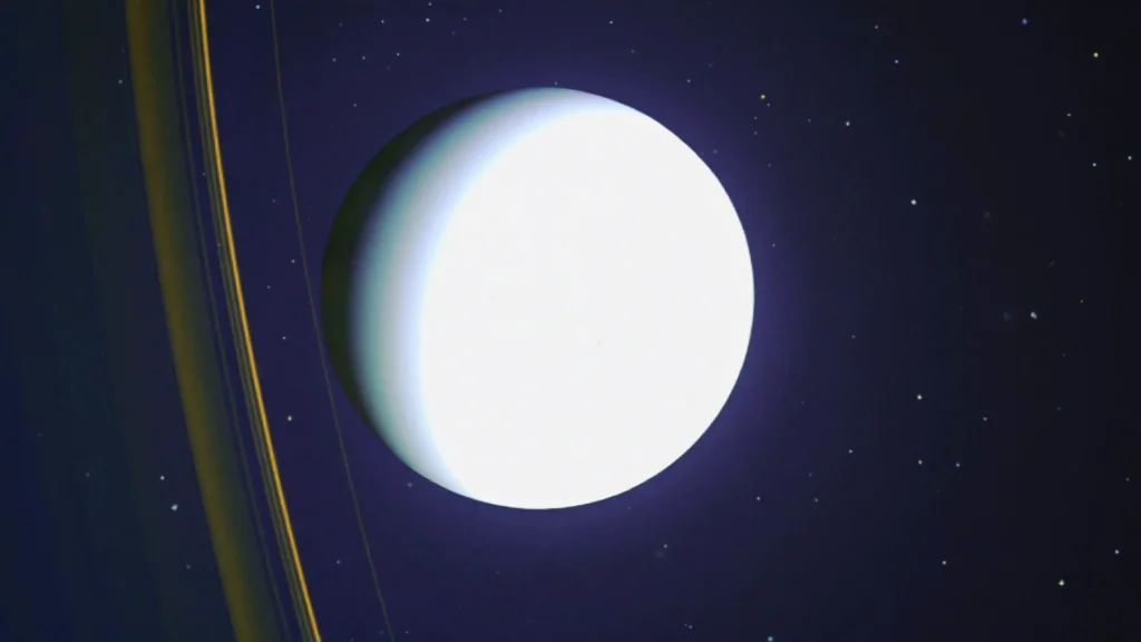 Der Planet Merkur klar beleuchtet vor dunklem Sternenhimmel, Symbol für die direkte Merkur-Phase ab 23. Juli 2026.
