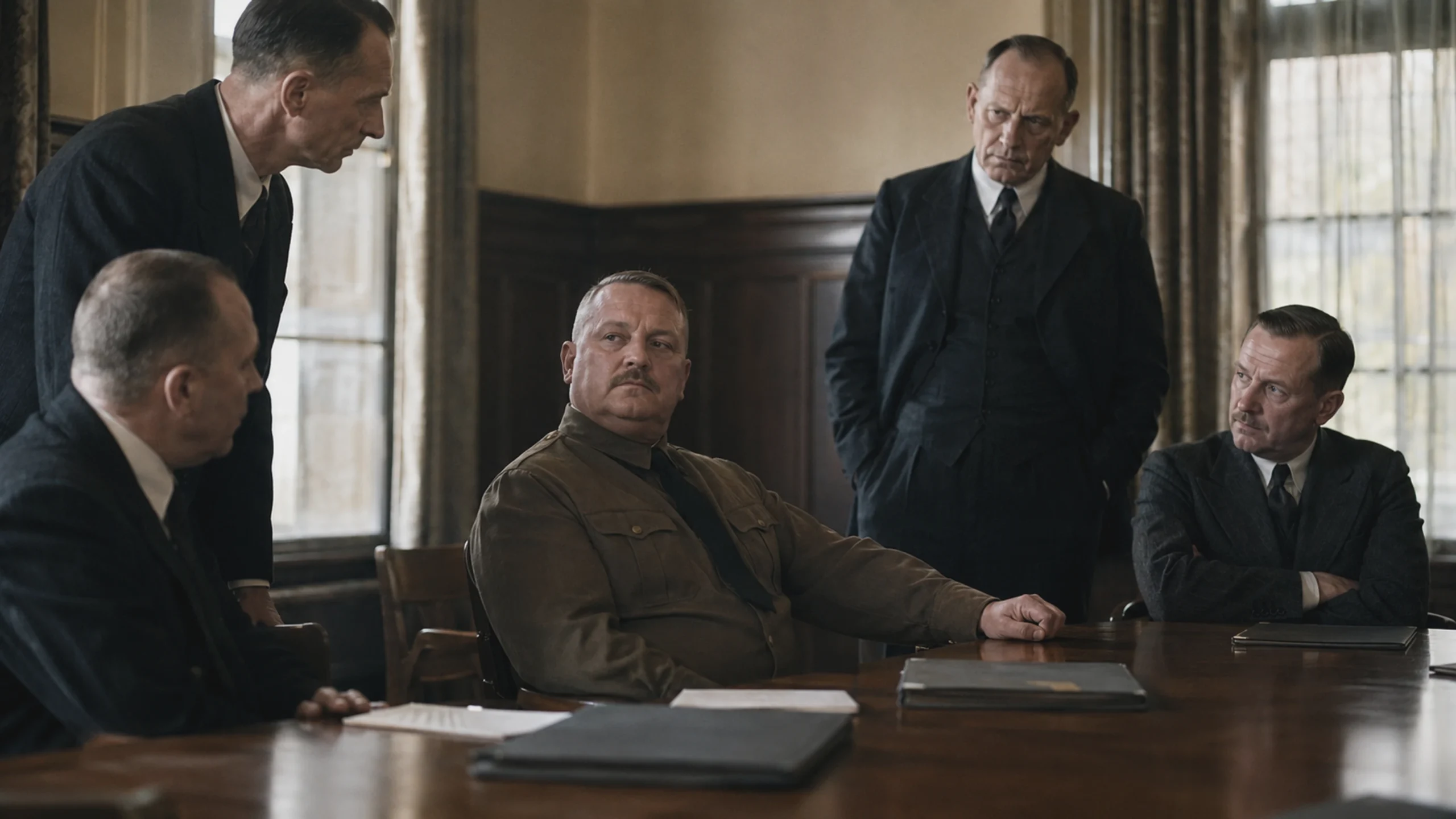 Ernst Röhm lors d'une réunion tendue avec des responsables nazis.