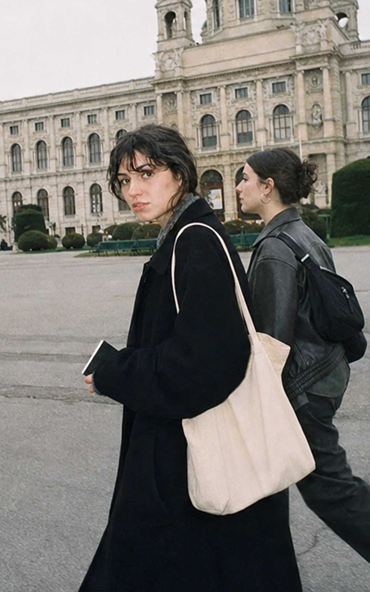 Junge Besucherin vor dem Naturhistorischen Museum Wien im Jubiläumsjahr.