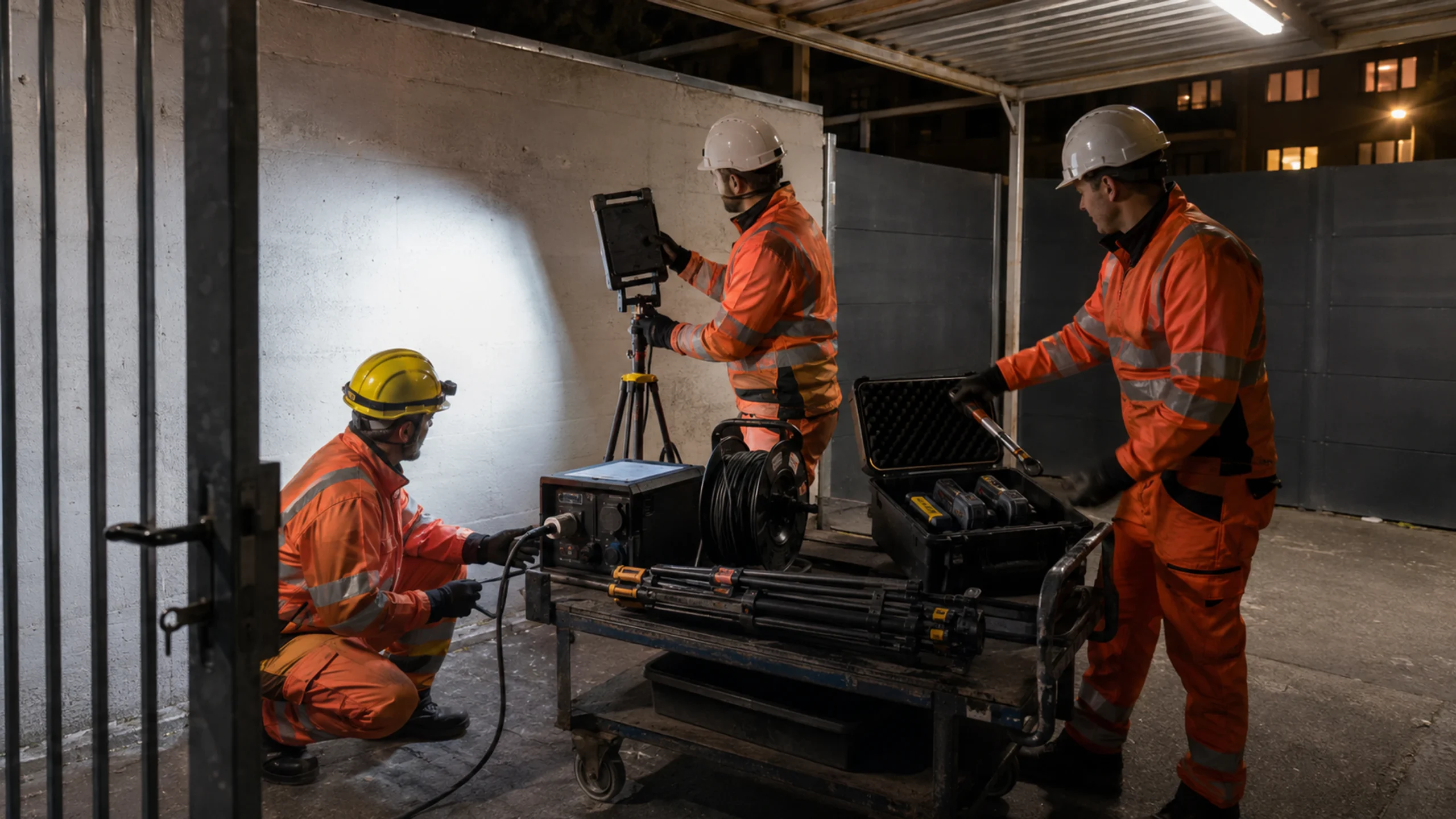 Une équipe de maintenance à Vienne prépare du matériel pour les fermetures nocturnes planifiées sur la ligne principale en 2028.